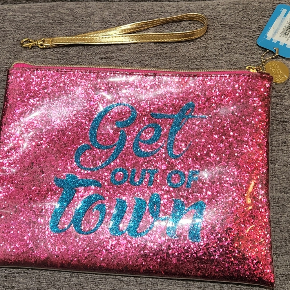 Clutch,  ONE SIZE, pink and blue
